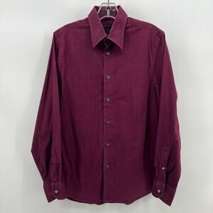 Express Design Studio Burgundy Faded Button Down Shirt Long Sleeve Men’s Small